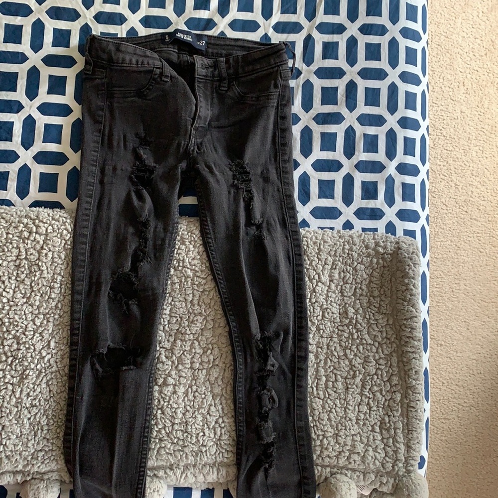 Hollister black ripped jeans